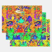 Juego de papel de regalo de dibujos animados de dr