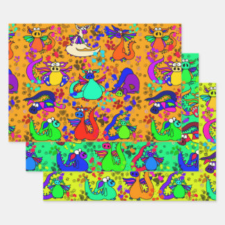 Juego de papel de regalo de dibujos animados de dr