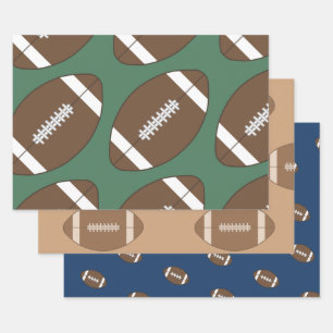 Juego de papel de regalo de fútbol clásico