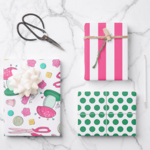 Juego de Papel de Regalo de Hora de Coser