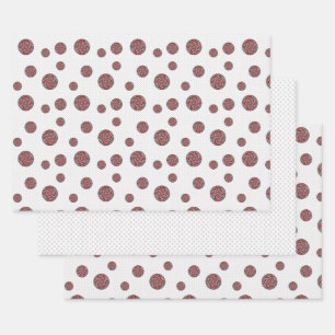 Juego de Papel de Regalo de Maquinaria Roja