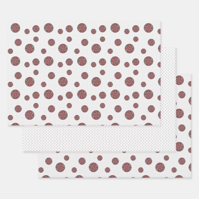 Juego de Papel de Regalo de Maquinaria Roja (Set)