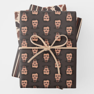 Juego de Papel de Regalo Gótico Edgar Allan Poe