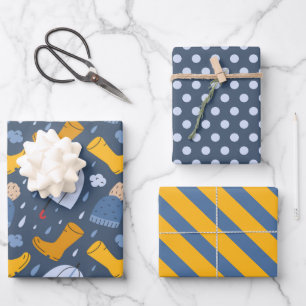 Juego de Papel de Regalo para Día Lluvioso