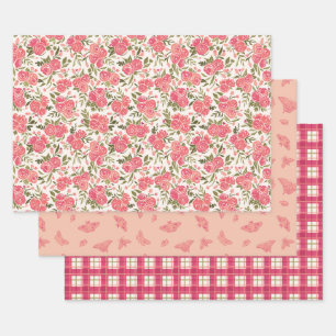 Juego de Papel de Regalo para Jardín de Rosas Mode