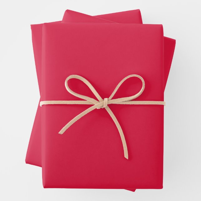 Juego de Papel de Regalo Rojo Carmesí Personalizad (In situ)