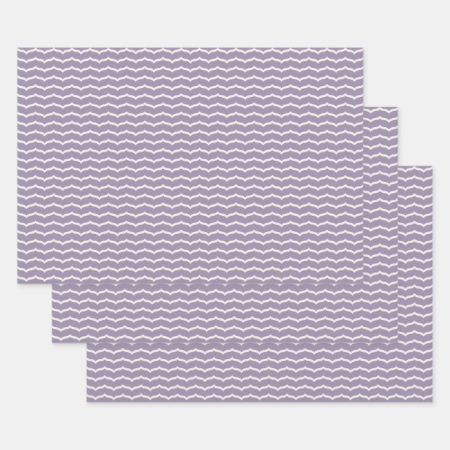 Juego de Papel de Regalo Zigzag Floreado (Set)