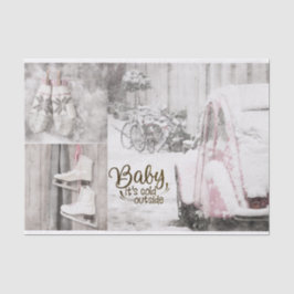 Juego de papel de tejidos (2) Bebé hace frío afuer