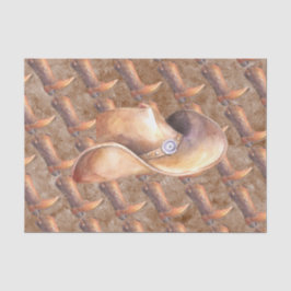 Juego de papel de tejidos (2) Boots y Gorra de Cow