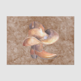 Juego de papel de tejidos (2) Bota de Cowboy y Gor