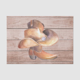 Juego de papel de tejidos (2) Country Boy on Wood