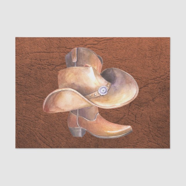 Juego de papel de tejidos (2) Gorra de vaquero y a (Anverso)