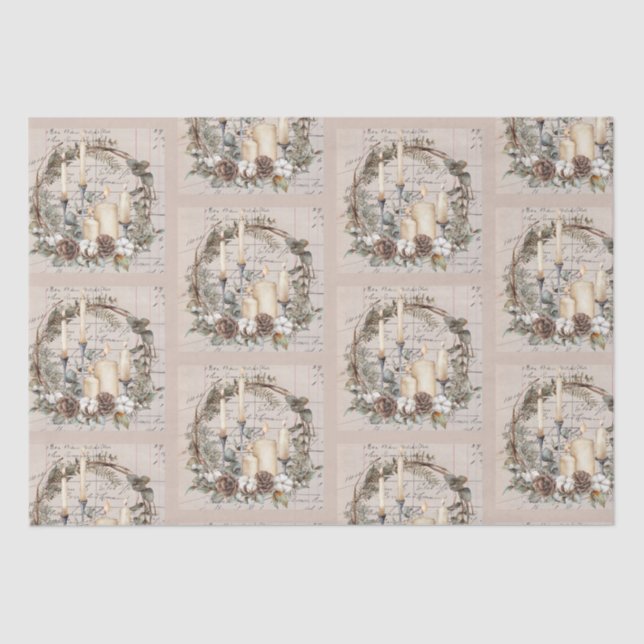 Juego de Papel Tejido 2 Navidades de temas de époc (Anverso)