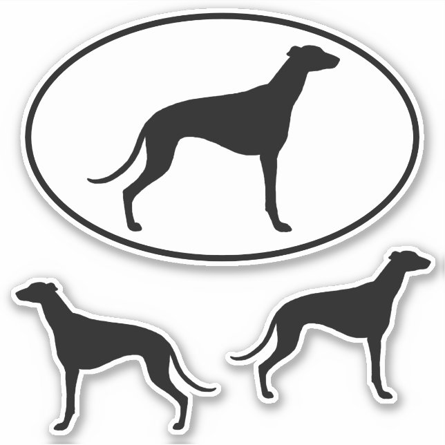 Juego de Pegatinas caninos de Guay Greyhound (Anverso)