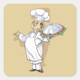 Juego de Pegatinas de Chef Personalizado de Guay