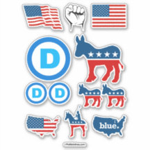 Juego de Pegatinas de Fiestas demócratas