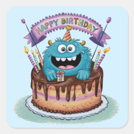 Juego de Pegatinas de los Monstruos de Cumpleaños