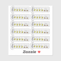 Juego de Pegatinas de música Suzuki