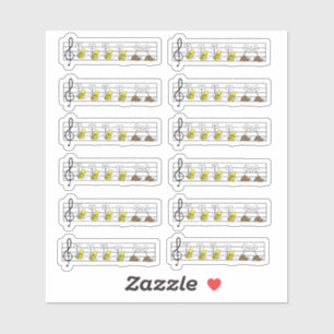 Juego de Pegatinas de música Suzuki