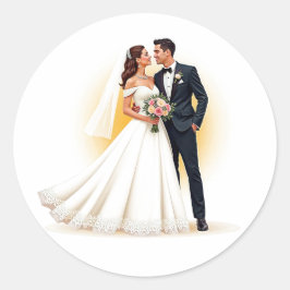 Juego de Pegatinas de parejas Bodas de sueño