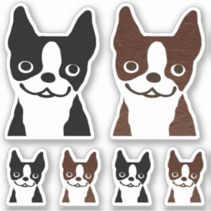 Juego de Pegatinas de perros del terror de Boston 