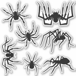 Juego de Pegatinas de siluetas arañas