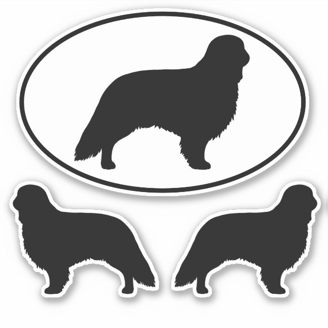 Juego de Pegatinas de siluetas de perro español de (Anverso)