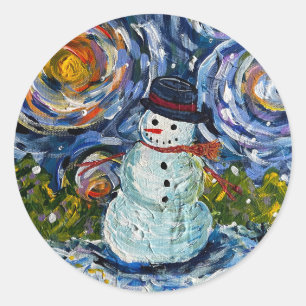 Juego de pegatinas de Snowman