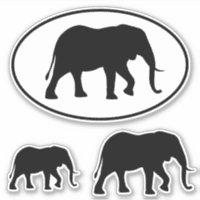 Juego de Pegatinas de vinícolas para elefantes afr