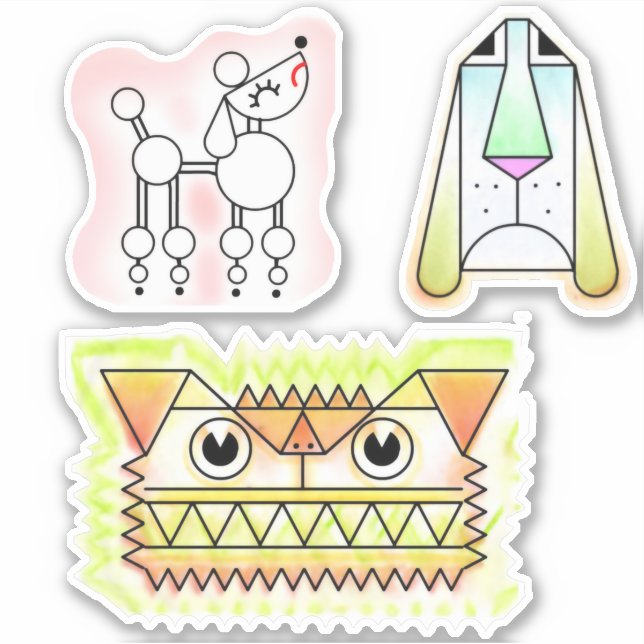 Juego de Pegatinas de vinilo de corte Personalizad (Anverso)