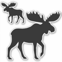Juego de Pegatinas de vinilo Moose Silhouettes Wal