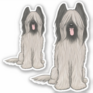 Juego de Pegatinas de vinilo para perro de Briard
