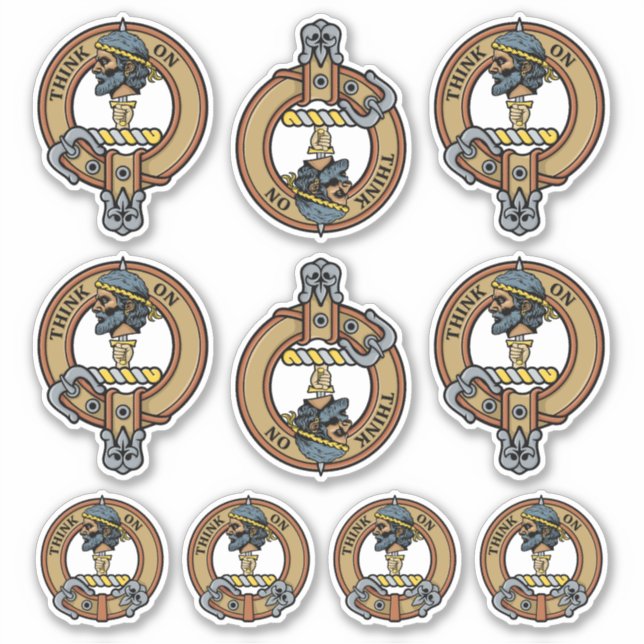 Juego de pegatinas del blasón del clan MacLellan (Anverso)