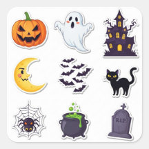 Juego de Pegatinas espeluznantes de Halloween 2025