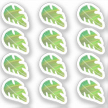 Juego de pegatinas líquidas verdes de hoja de Mons