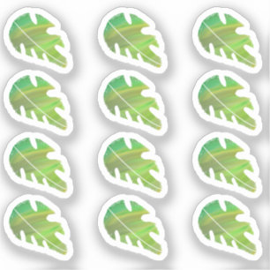 Juego de pegatinas líquidas verdes de hoja de Mons