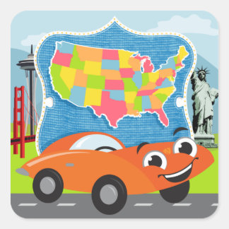 Juego de Pegatinas para viajes por carretera y bin