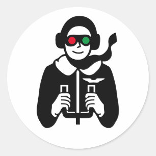 Juego de Pegatinas redondos "La luz del piloto"
