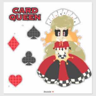 Juego de Pegatinas Reina de tarjeta