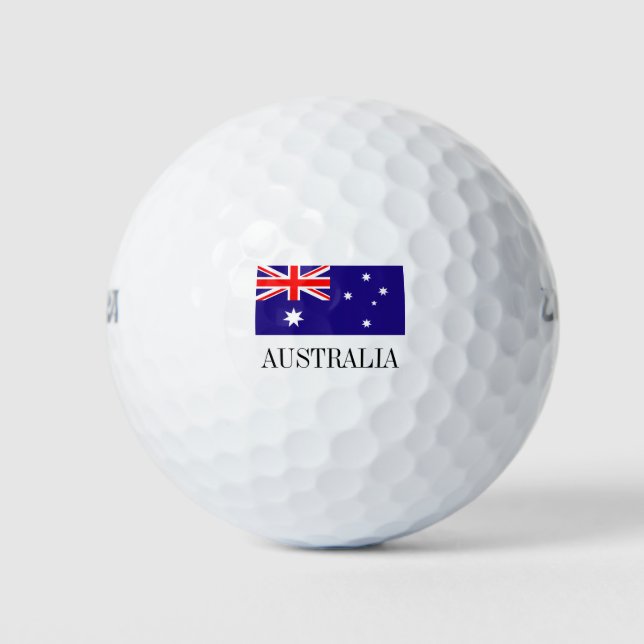Juego de pelota de golf de bandera australiana | O (Anverso)