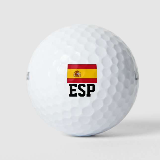 Juego de pelota de golf de bandera española | Orgu (Anverso)