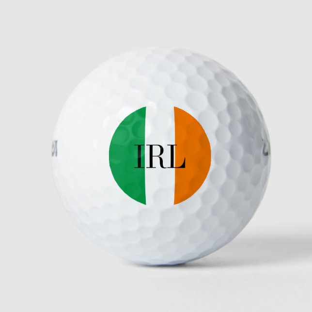 Juego de pelota de golf de bandera irlandesa | Org (Anverso)