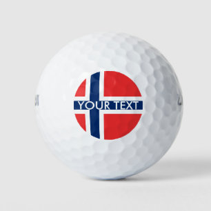 Juego de pelota de golf de bandera noruega para No
