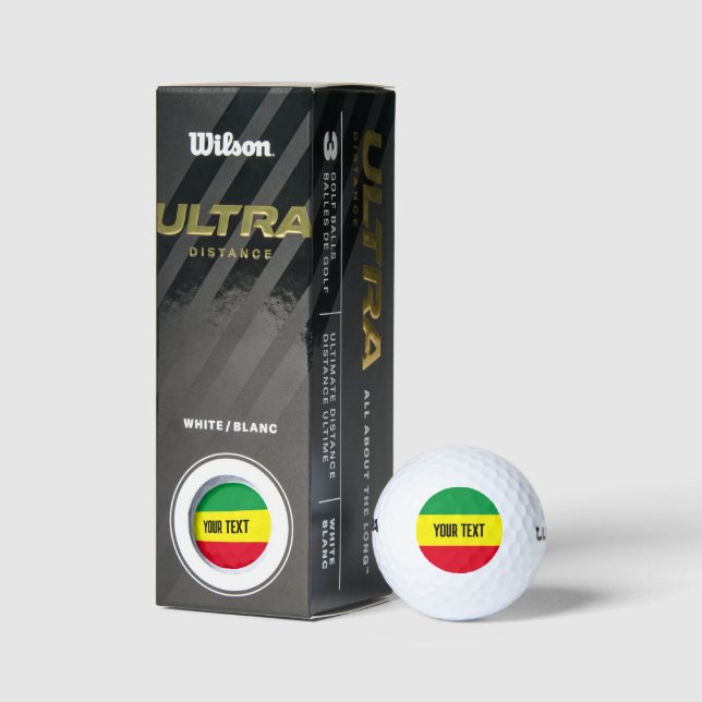 Juego de pelotas de golf con bandera de Rastafari  (Embalaje)