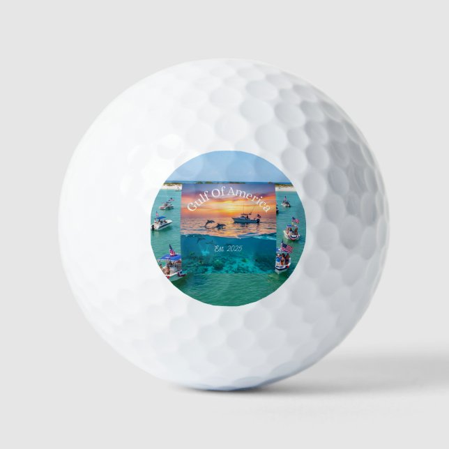 Juego de pelotas de golf patriótico - Golfo de Amé (Anverso)