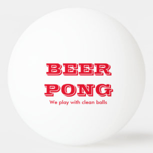 Juego de Pong de la cerveza con las bolas limpias