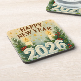juego de posavasos acogedor para feliz año nuevo 2