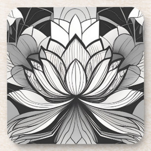 Juego de posavasos Art Deco Lotus