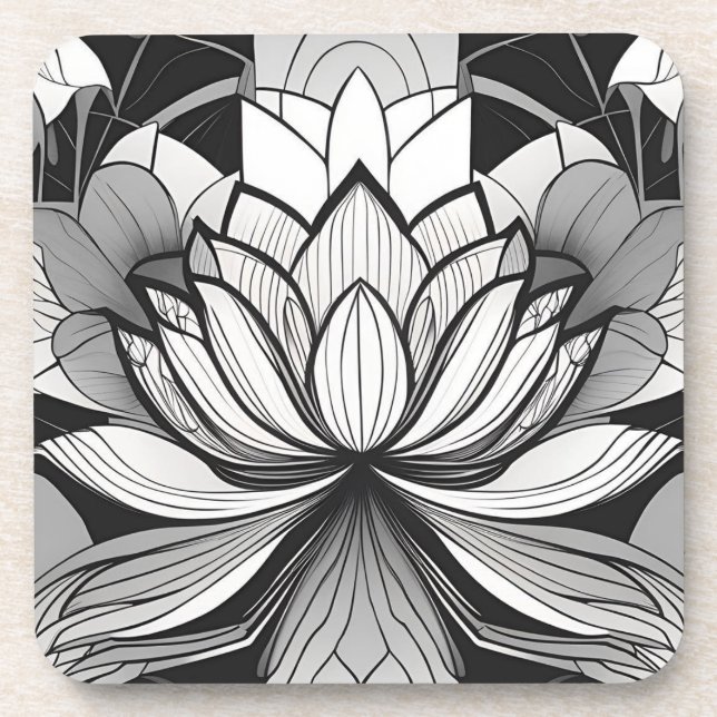 Juego de posavasos Art Deco Lotus (Frente)