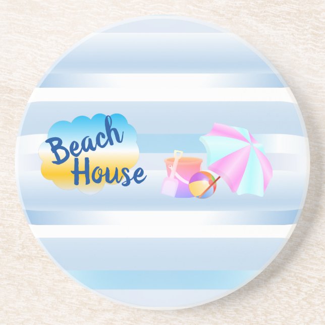 Juego de Posavasos de Arenisca para Casa de Playa  (Frente)